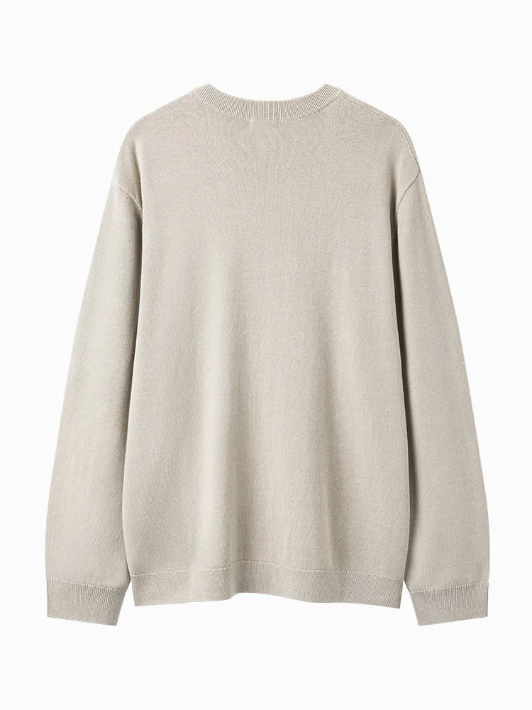 Men's shell card crew neck sweater