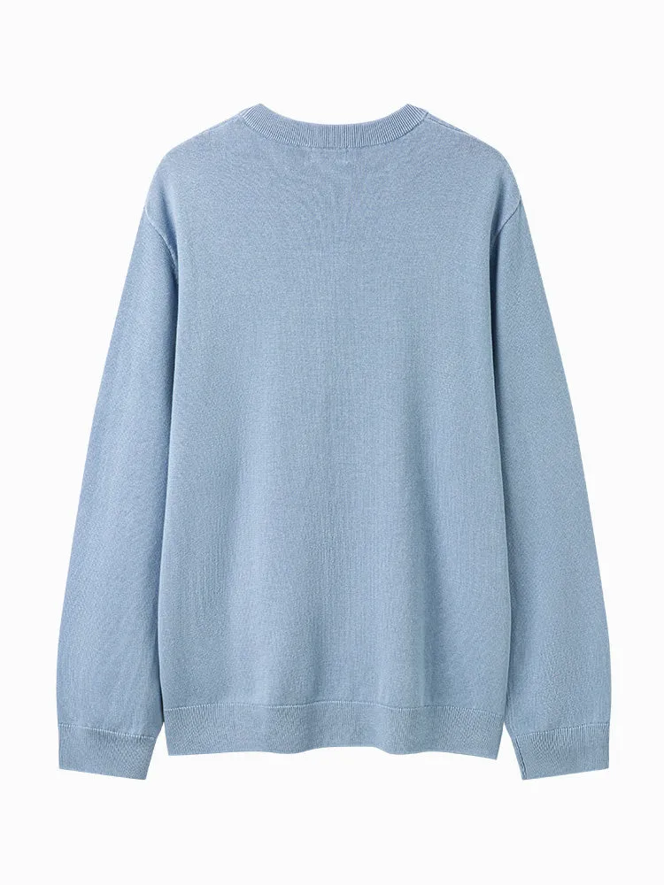 Men's shell card crew neck sweater