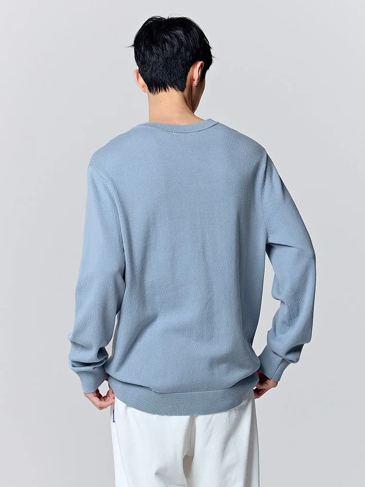 Men's shell card crew neck sweater