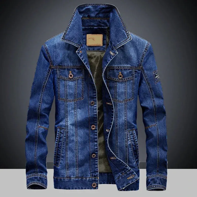 Men's Slim Cowboy Jean Buttons Denim Jacket