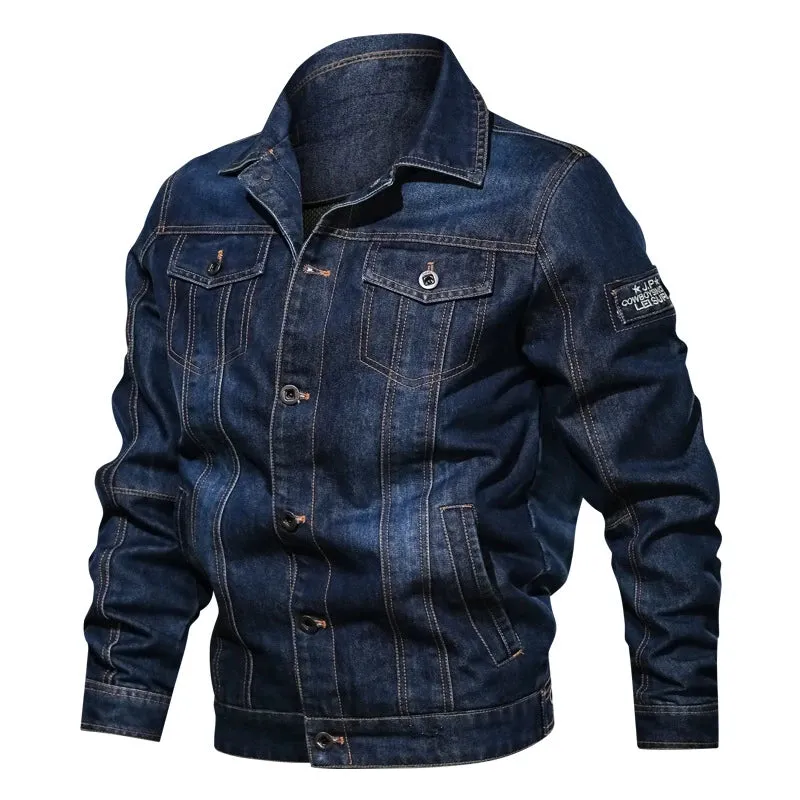 Men's Slim Cowboy Jean Buttons Denim Jacket