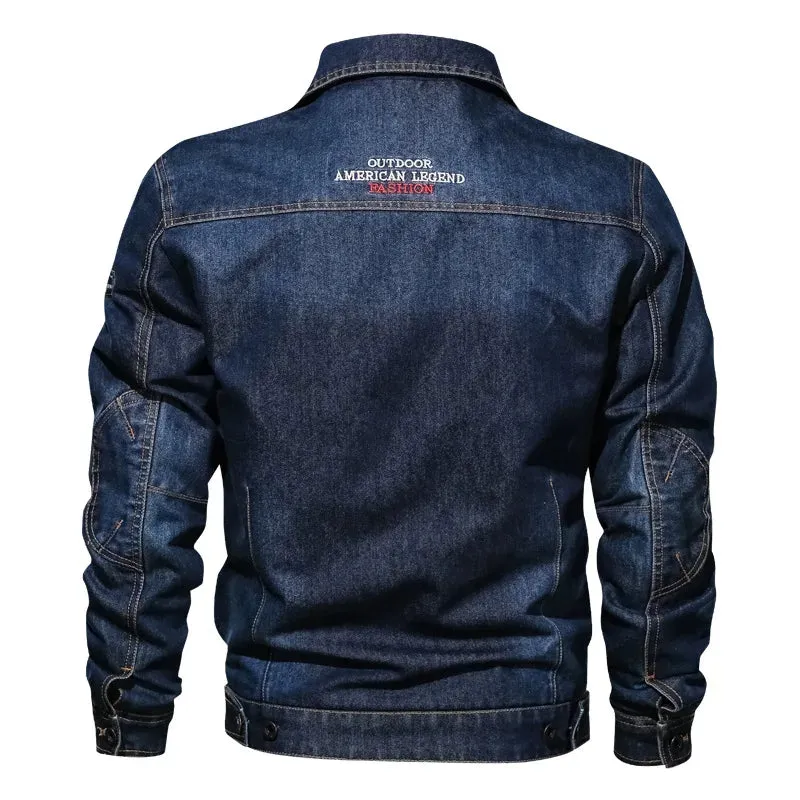 Men's Slim Cowboy Jean Buttons Denim Jacket