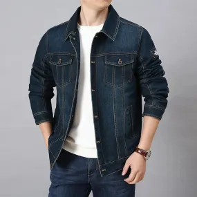 Men's Slim Cowboy Jean Buttons Denim Jacket