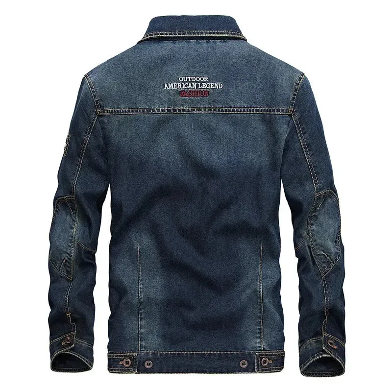 Men's Slim Cowboy Jean Buttons Denim Jacket