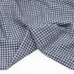 Mini Plaid Lightweight Handwoven Cotton - Navy/White
