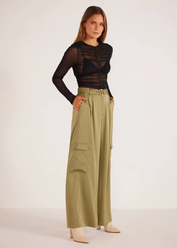 MINKPINK Anissa Pant - Khaki ***FINAL SALE***