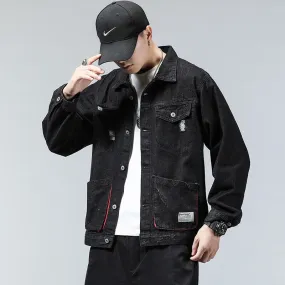 Multi-pocket Long Sleeve Men's Denim Streetwear Jean Jacket