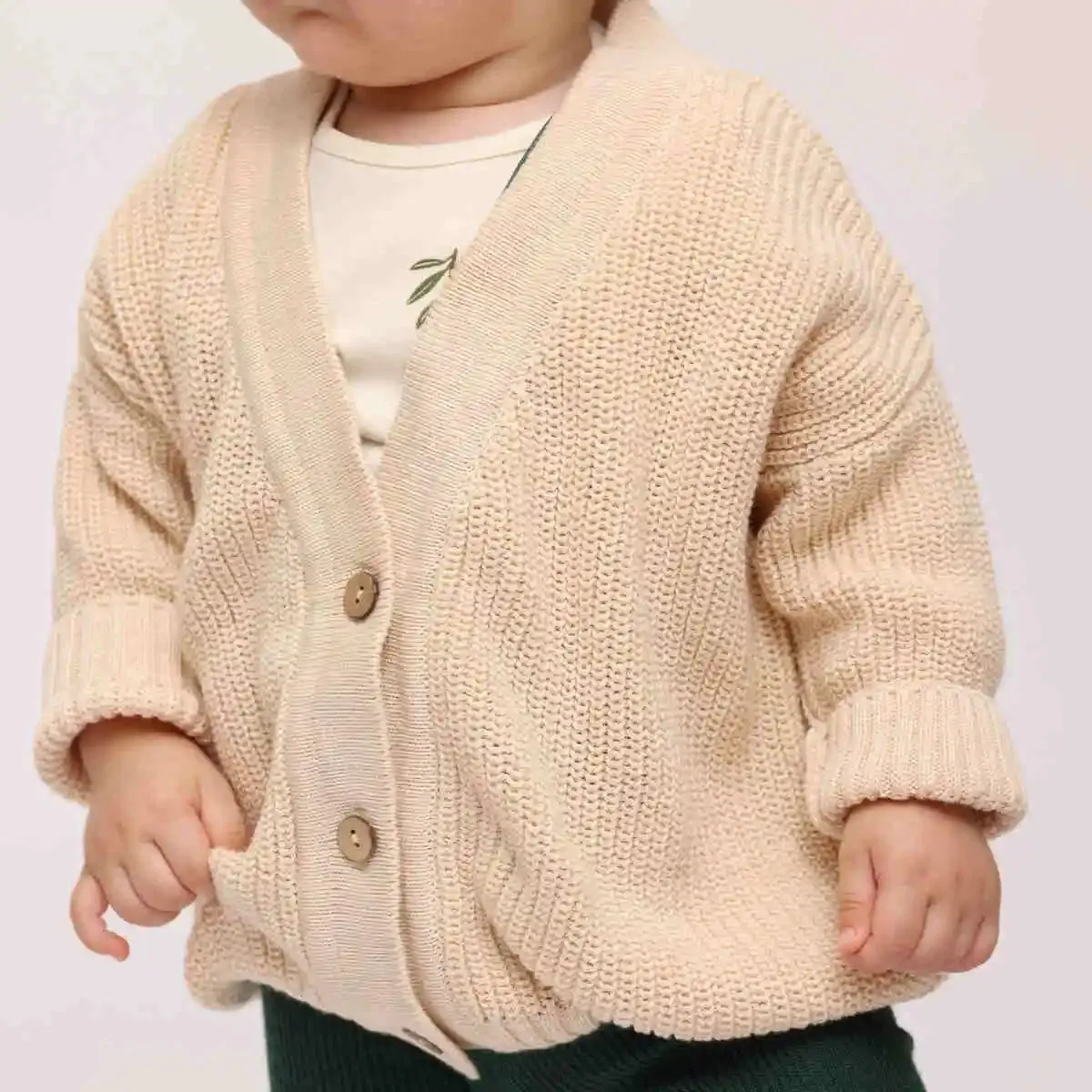Natural knit cardigan