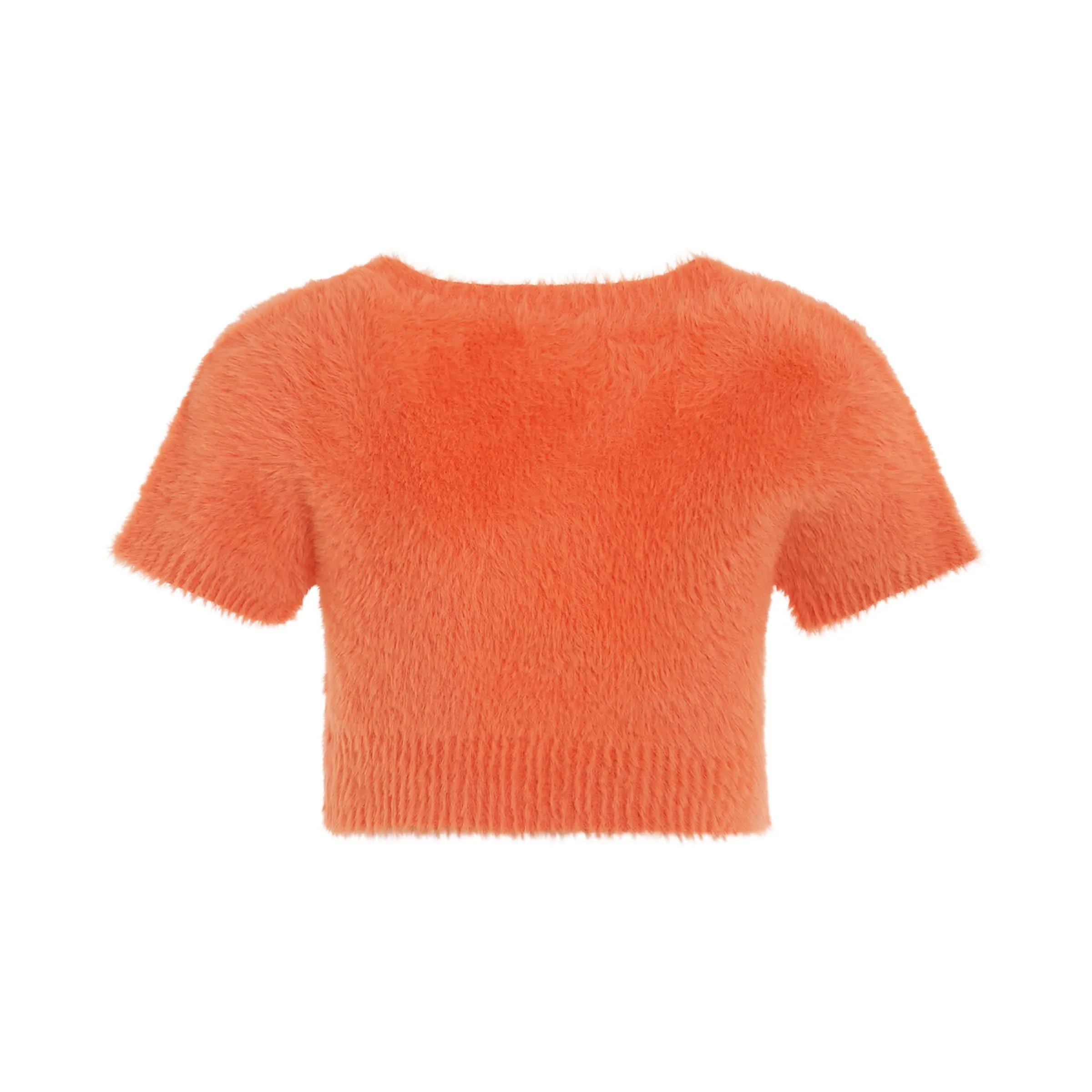 Neve Short Sleeved Charm Cardigan in Orange