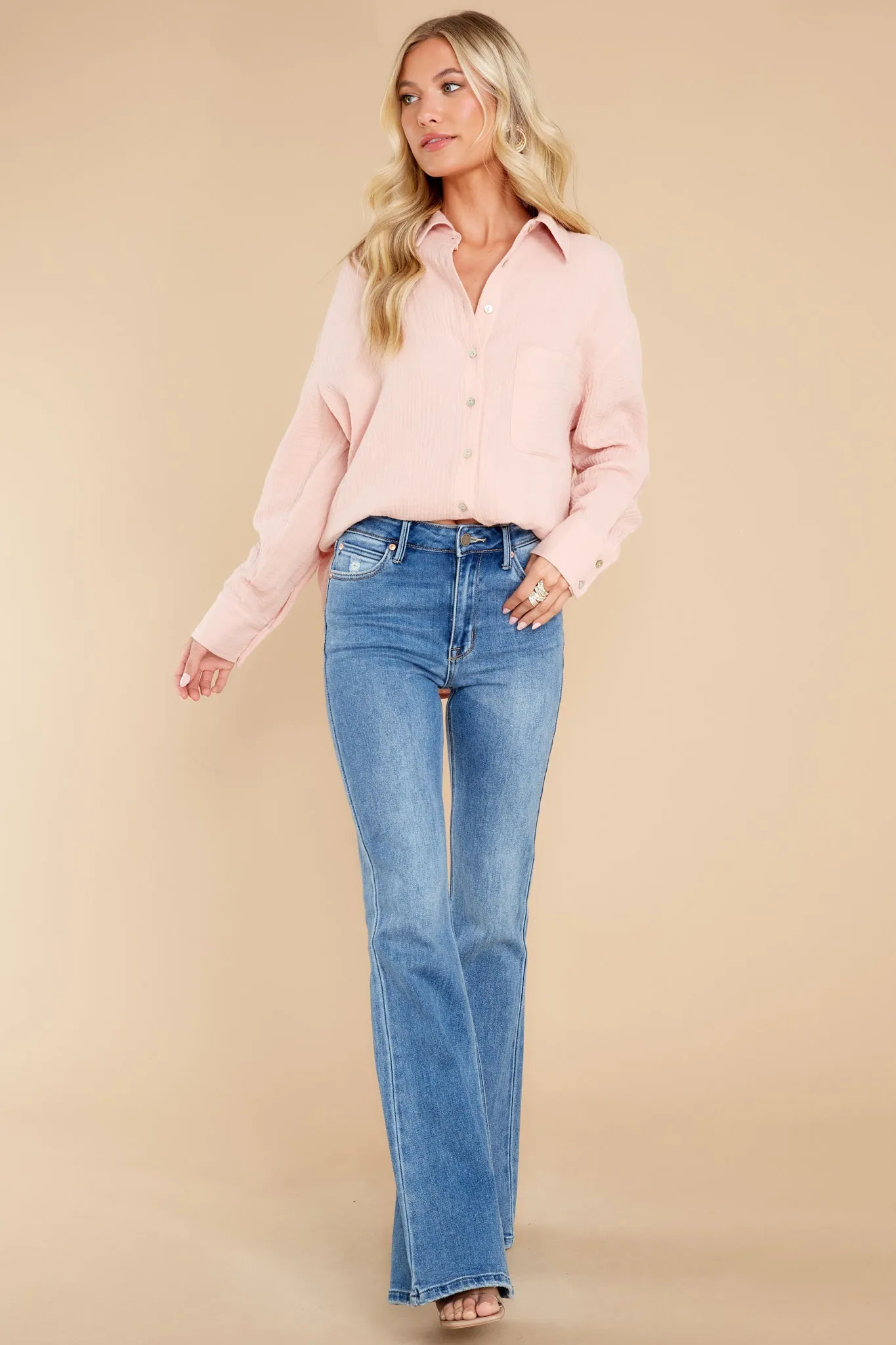 Oh My Gauze Pale Pink Top