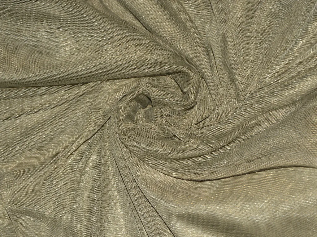 Olive Green Plain Net Fabric (Wholesale)