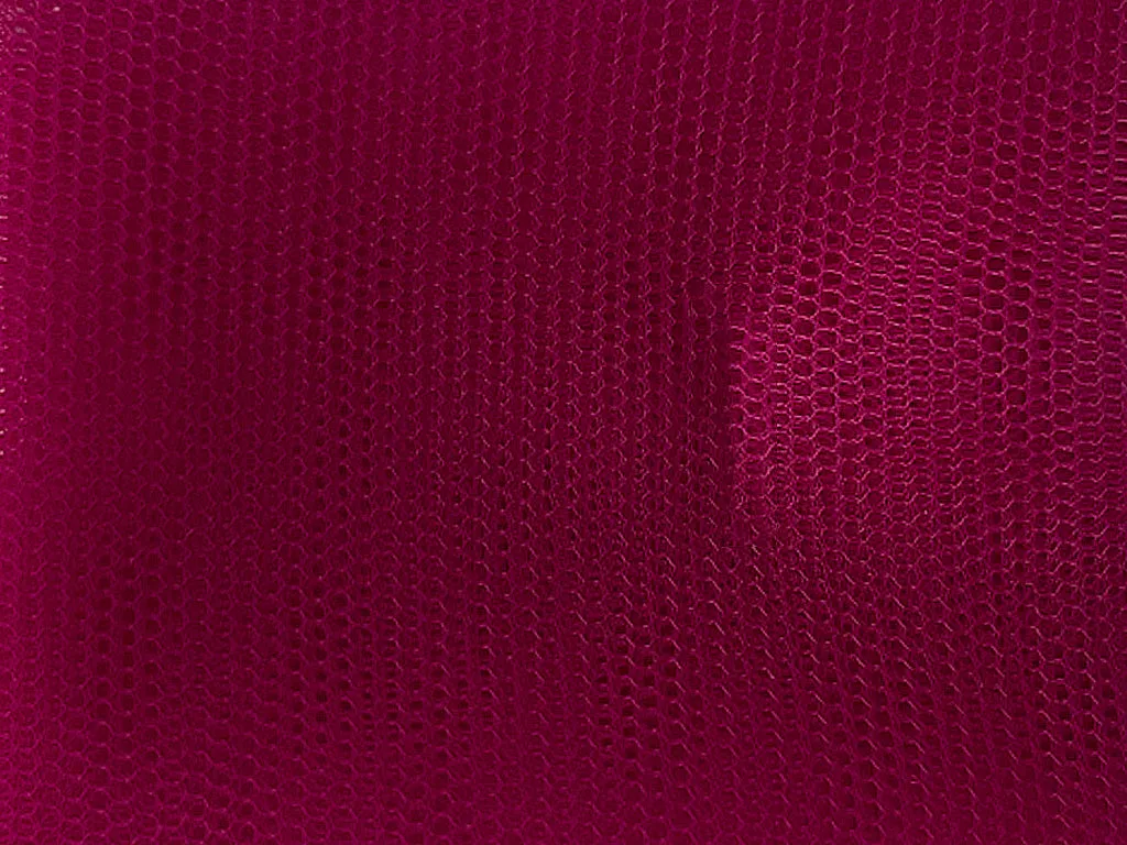 Plum Dark Red Plain Net Fabric