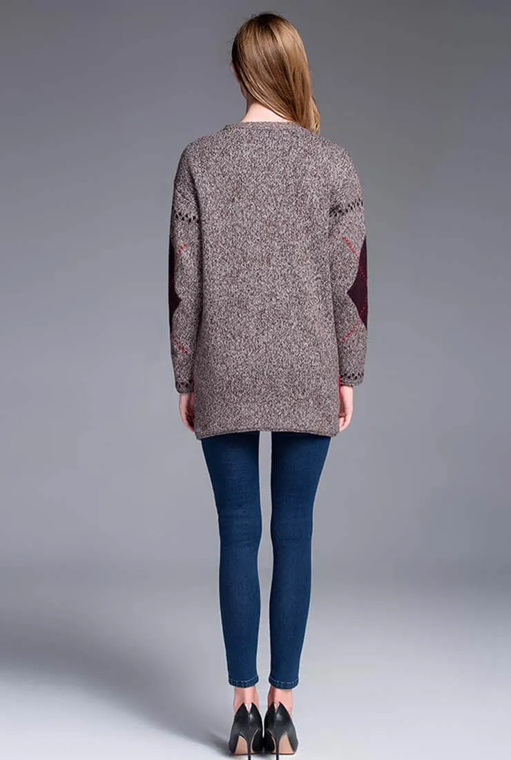 Printed Plus Size Cardigan Sweater