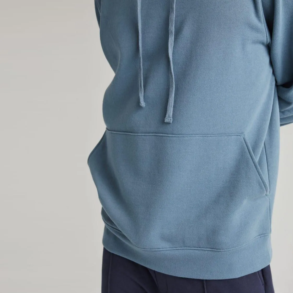 Recycled Fleece Pullover Hoodie (Blue Mirage)
