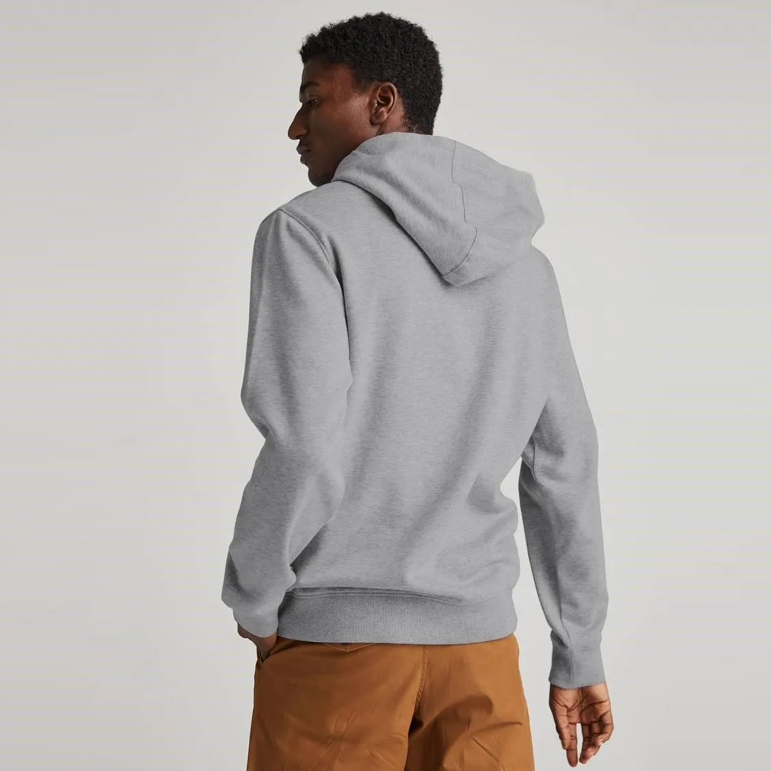 Recycled Fleece Pullover Hoodie (Heather Grey)