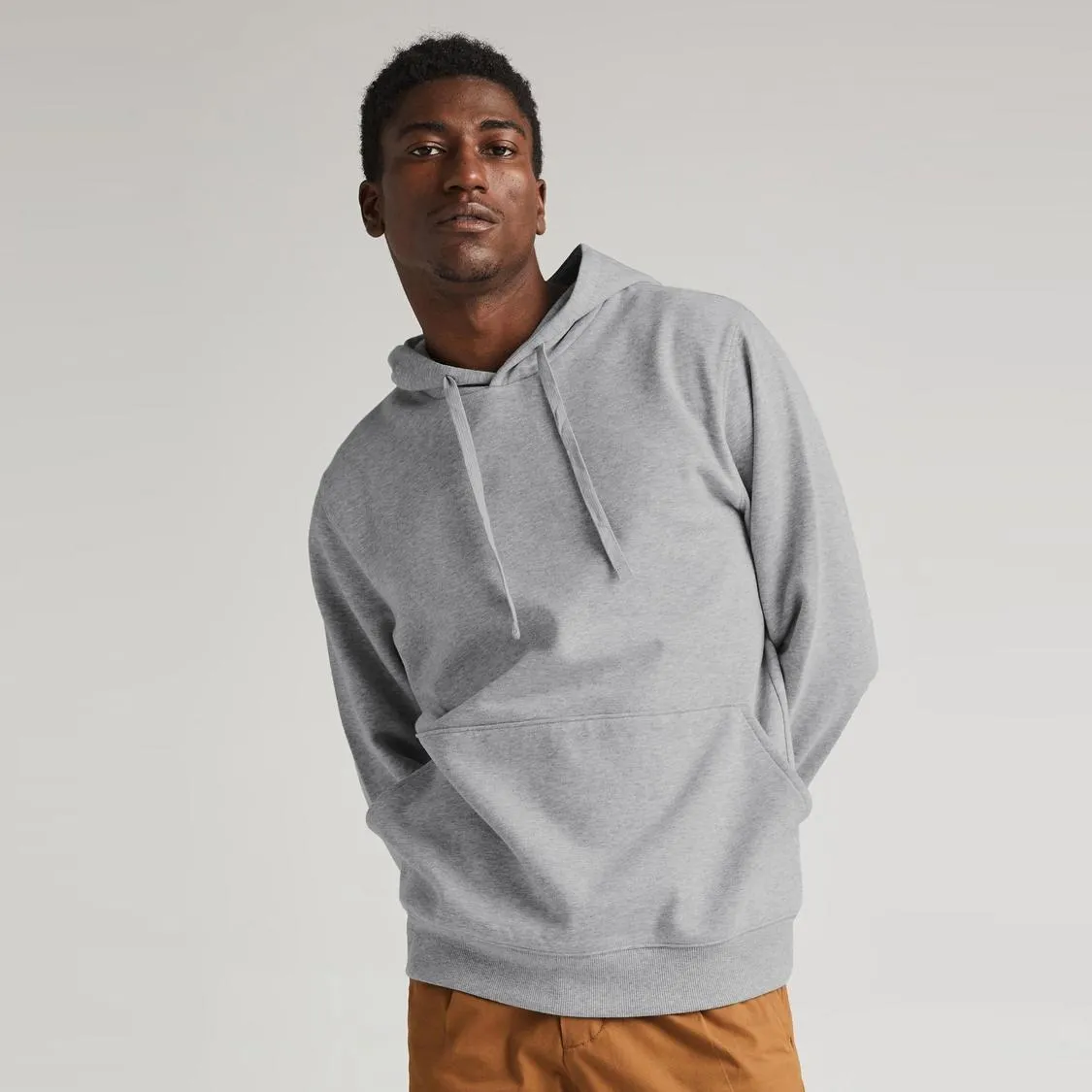 Recycled Fleece Pullover Hoodie (Heather Grey)