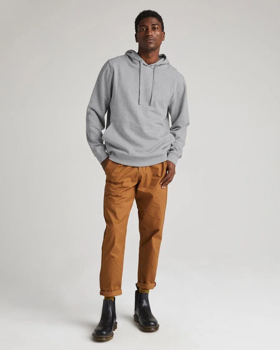 Recycled Fleece Pullover Hoodie (Heather Grey)