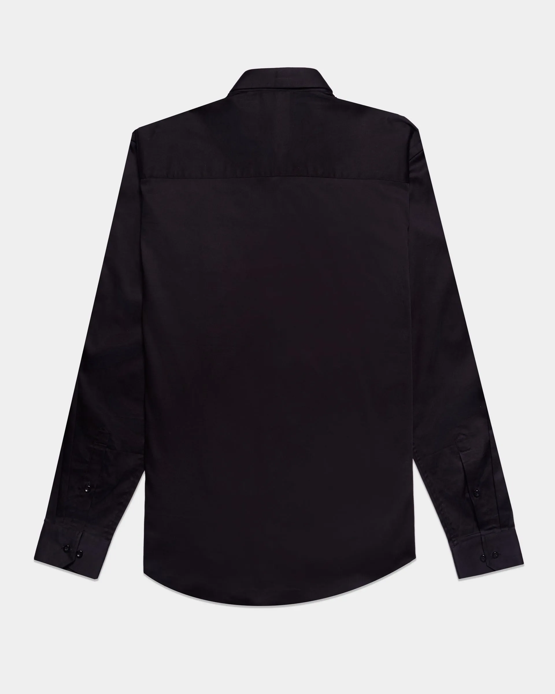 Severine Men's Black Woven Panel Artisan Edition Dress Shirt