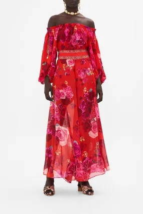 SHEER WIDE LEG PANT ITALIAN ROSA