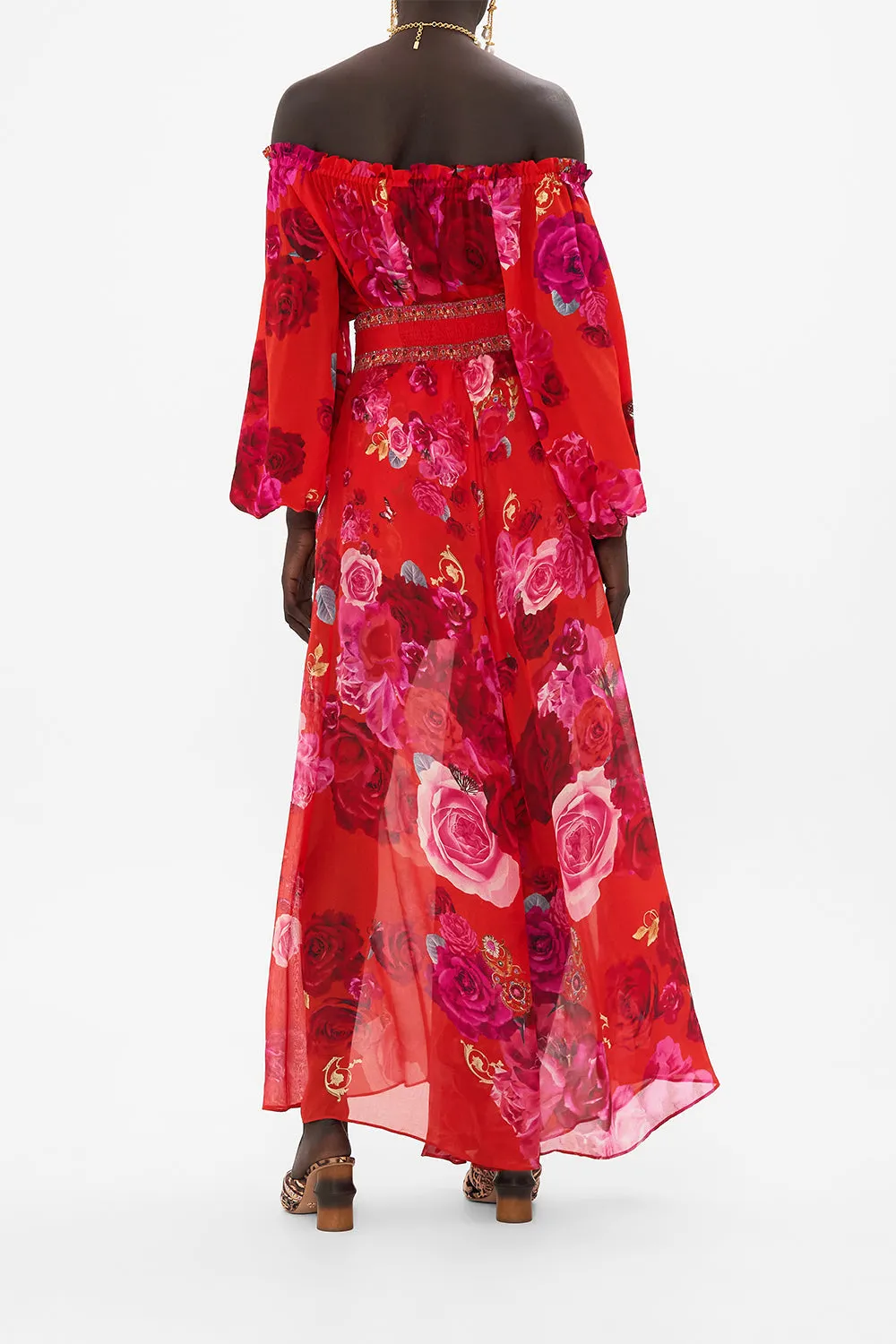 SHEER WIDE LEG PANT ITALIAN ROSA