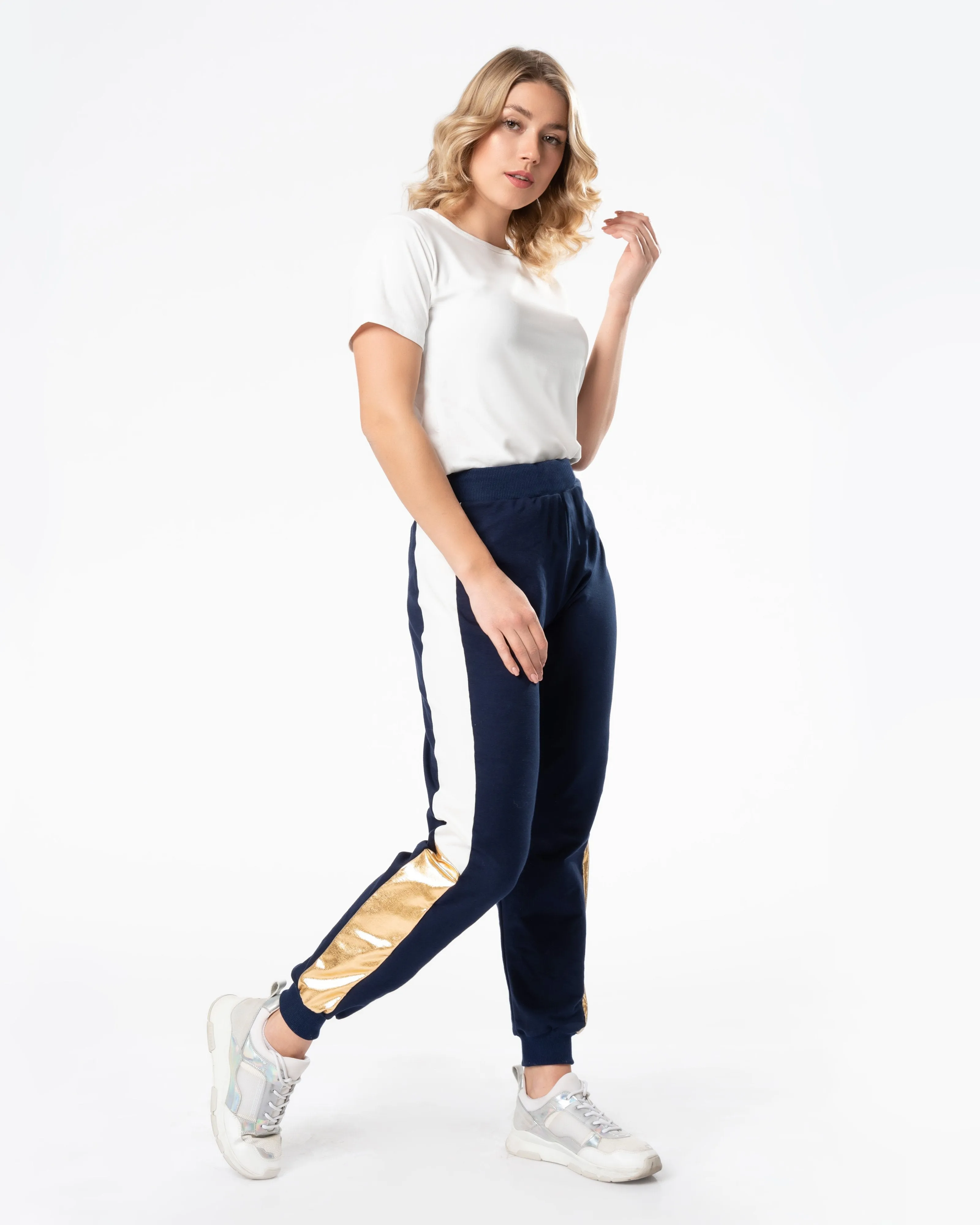 Side Colorblock Golden Sweatpants