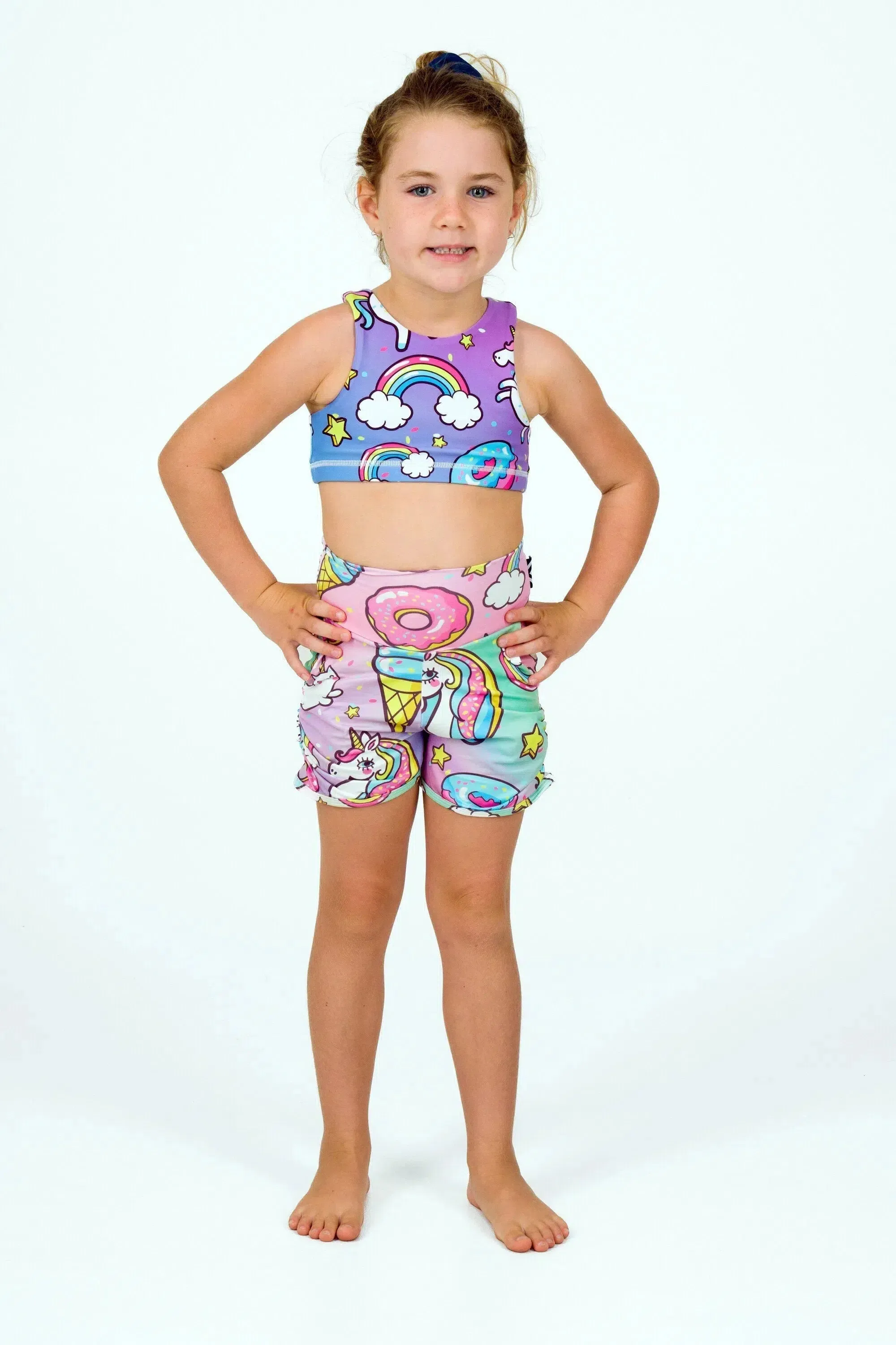 Soft To Touch Kids Jogger Shorts - Unicorn