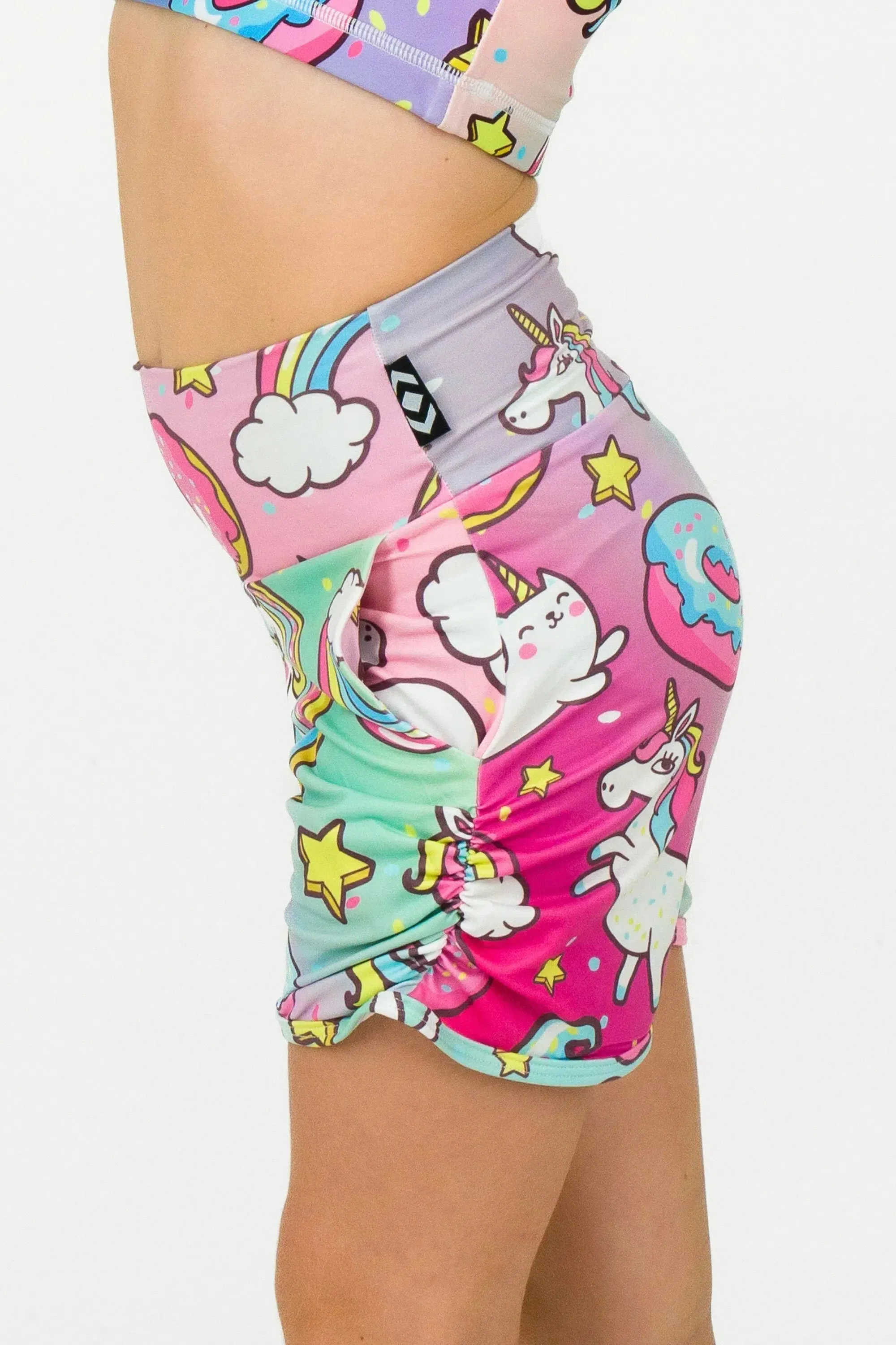 Soft To Touch Kids Jogger Shorts - Unicorn