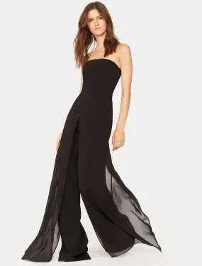 STRAPLESS JUMPSUIT W/ FLOWY PANTS