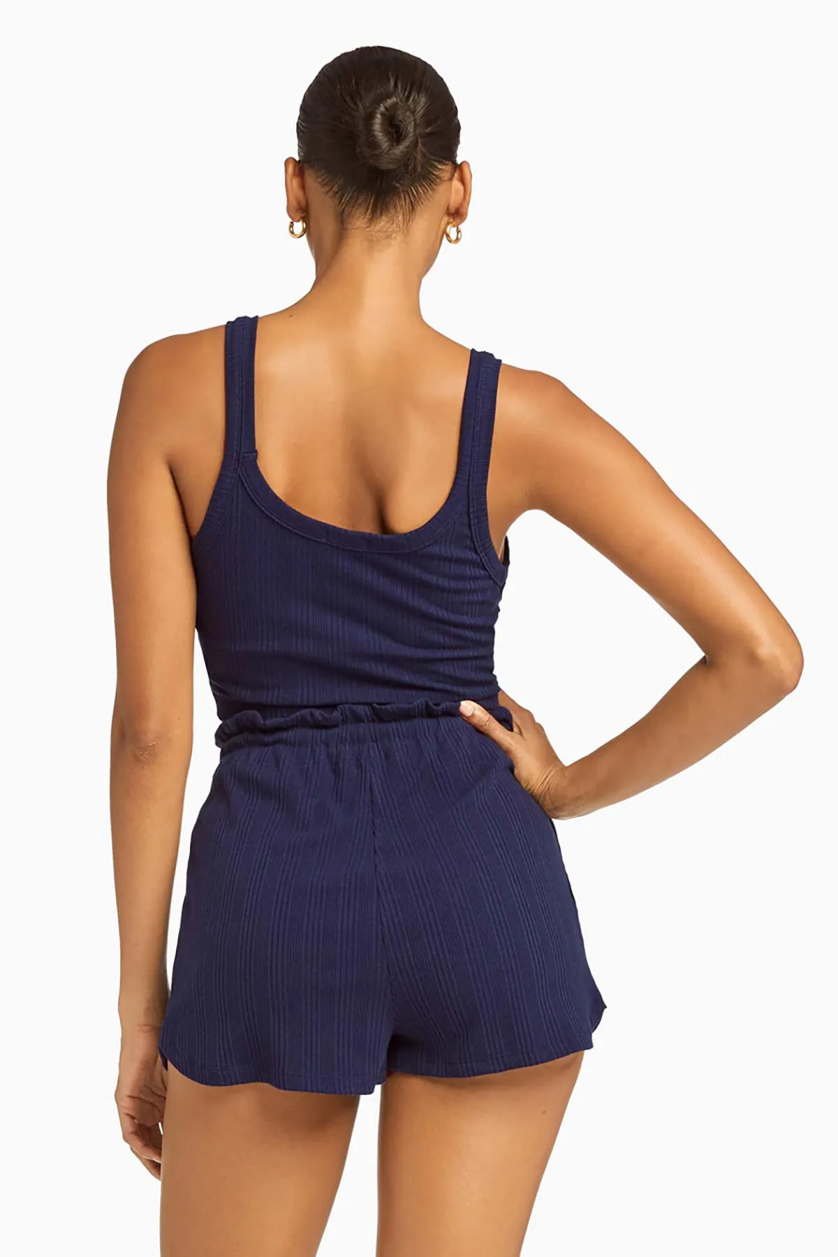 Thalia Organic Rib Shorts - Midnight Organic Rib