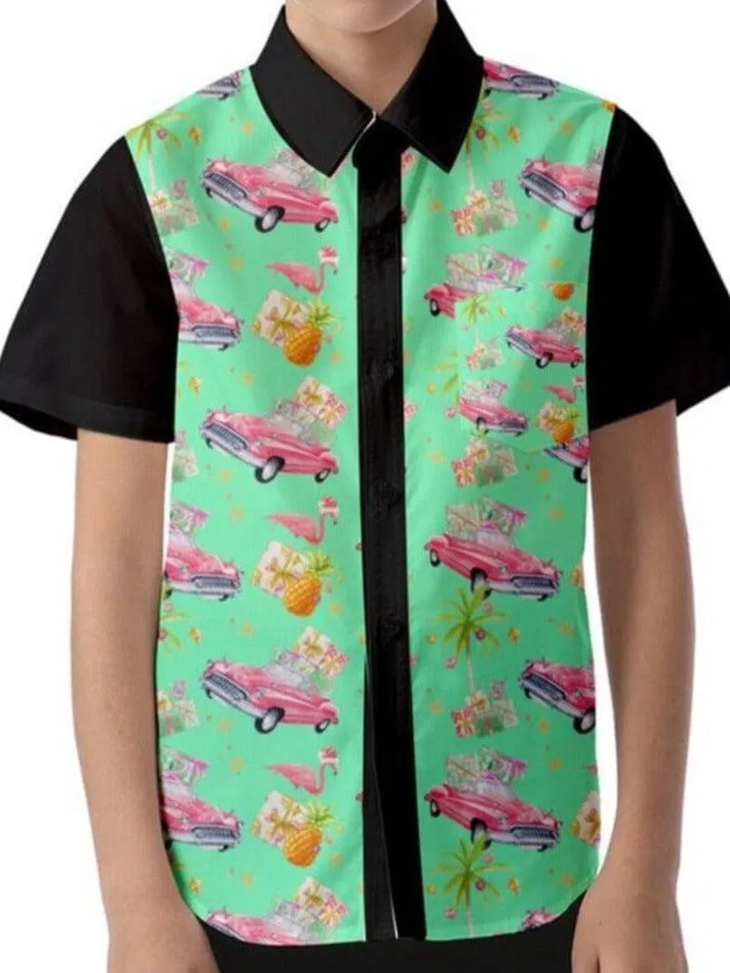 Tropical Christmas Kids' Unisex Short Sleeve Shirt
