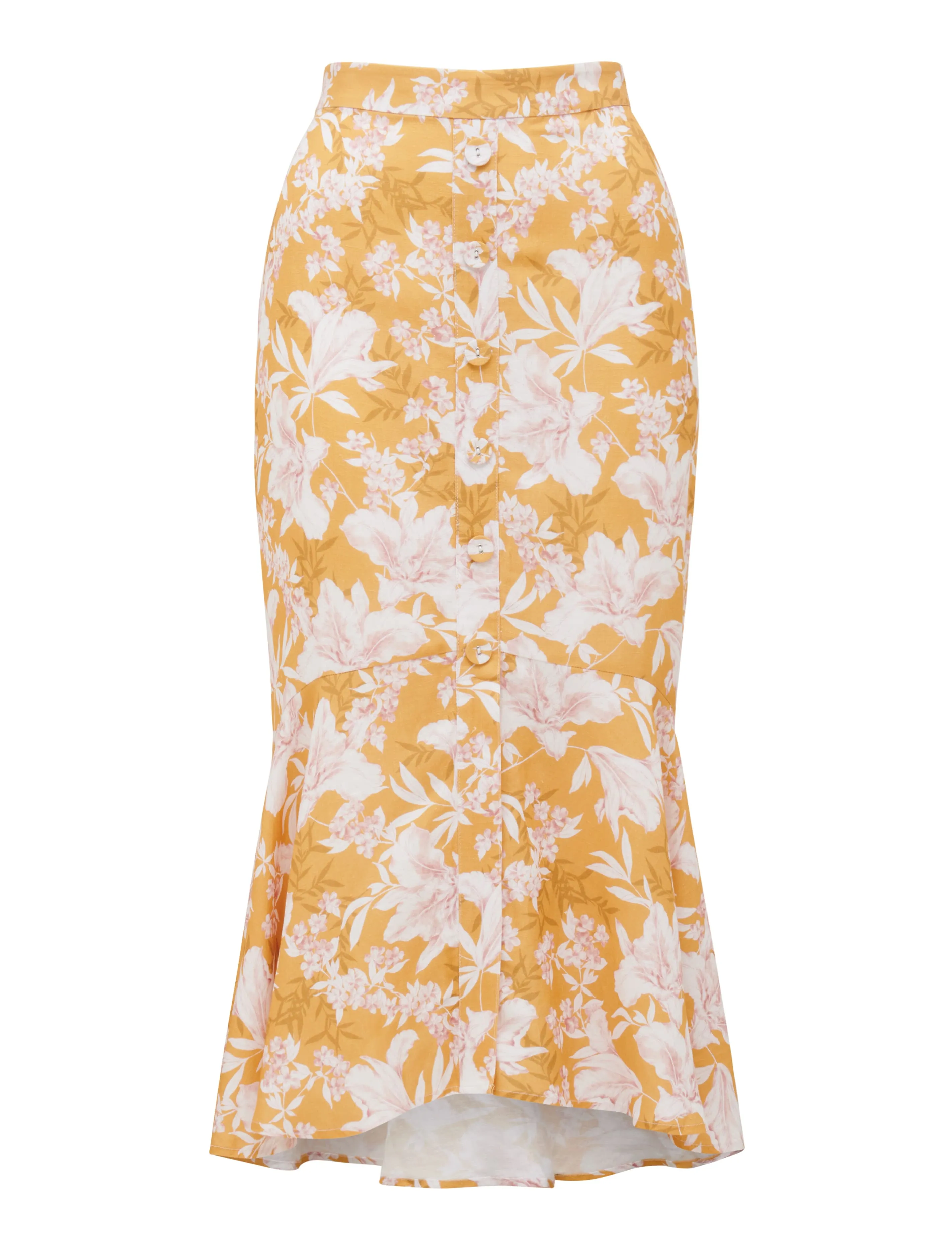 Valerie Button Down Midi Skirt