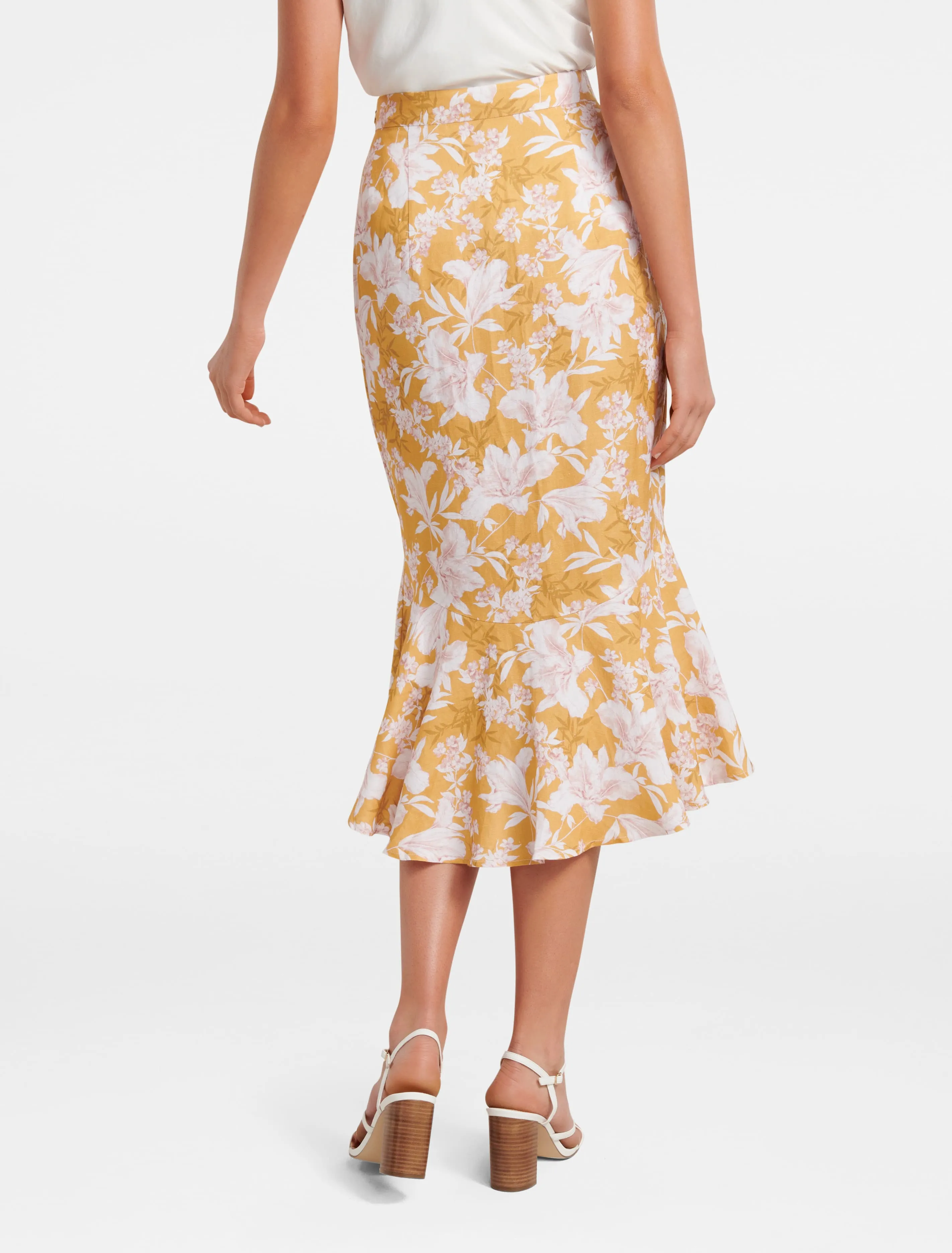 Valerie Button Down Midi Skirt
