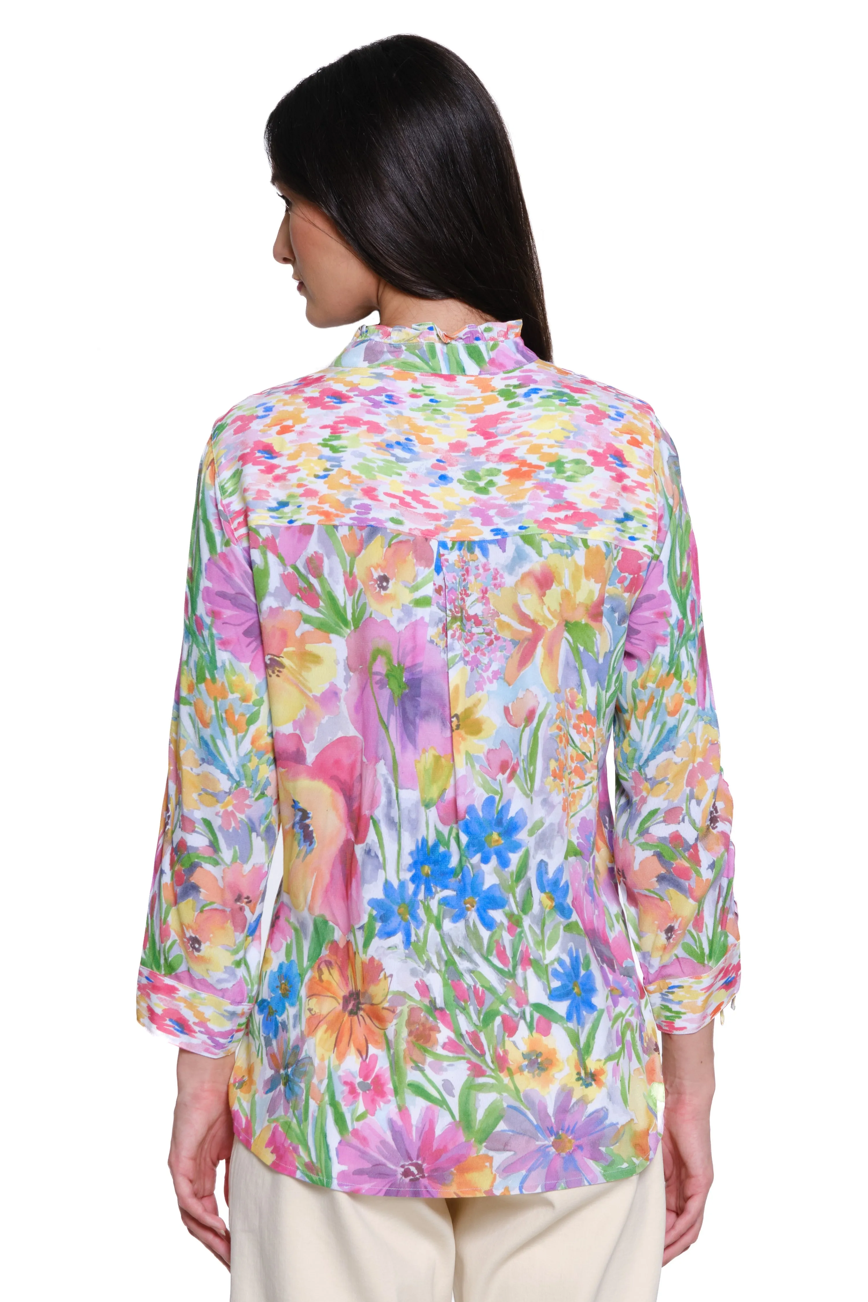 Watercolor Floral Top - Floral Multi