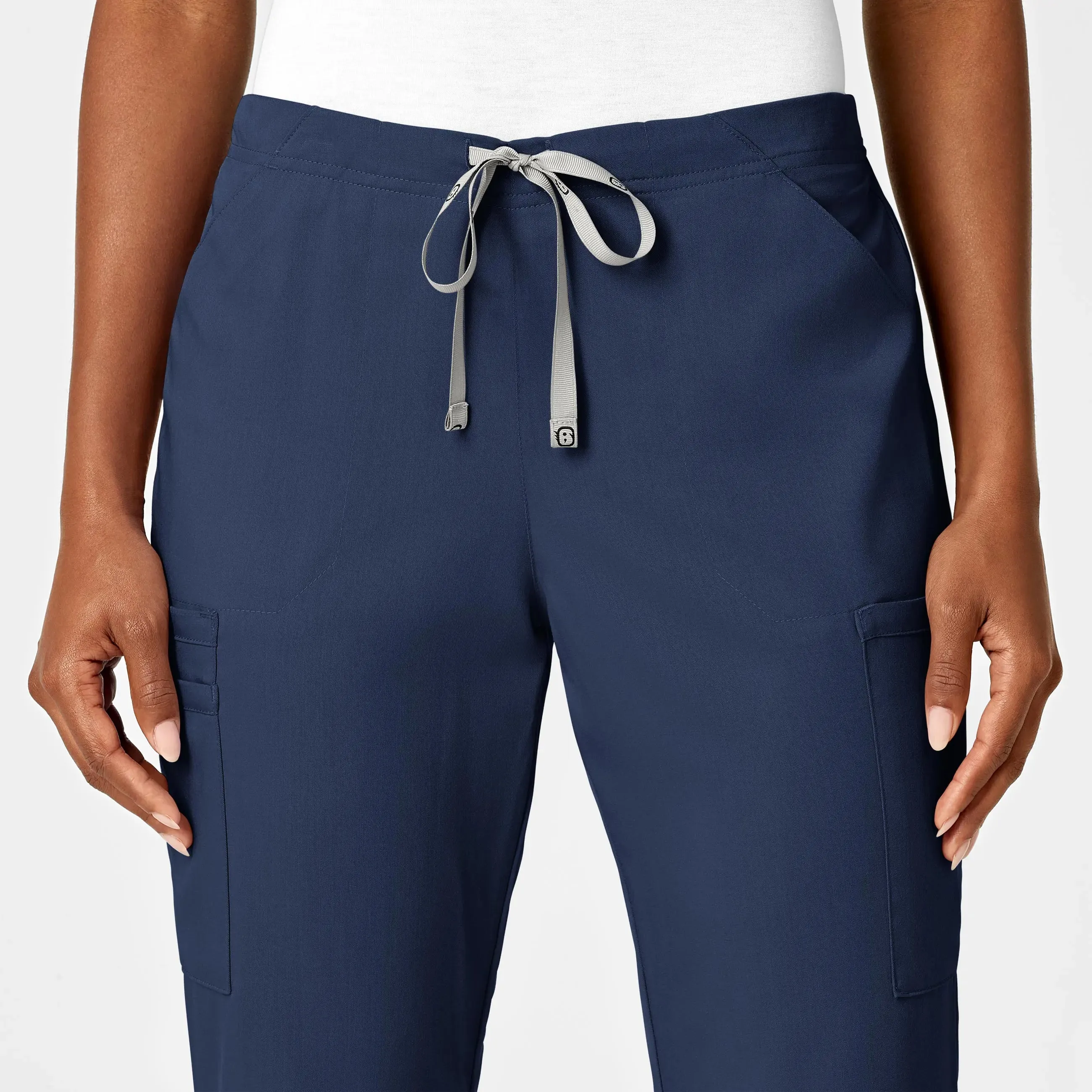 Wink Women's Moderate Flare Leg Cargo Scrub Pant - Navy