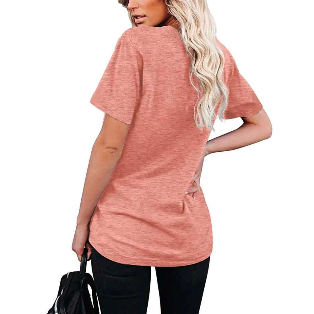 Women V Neck T Shirts Tee Tops
