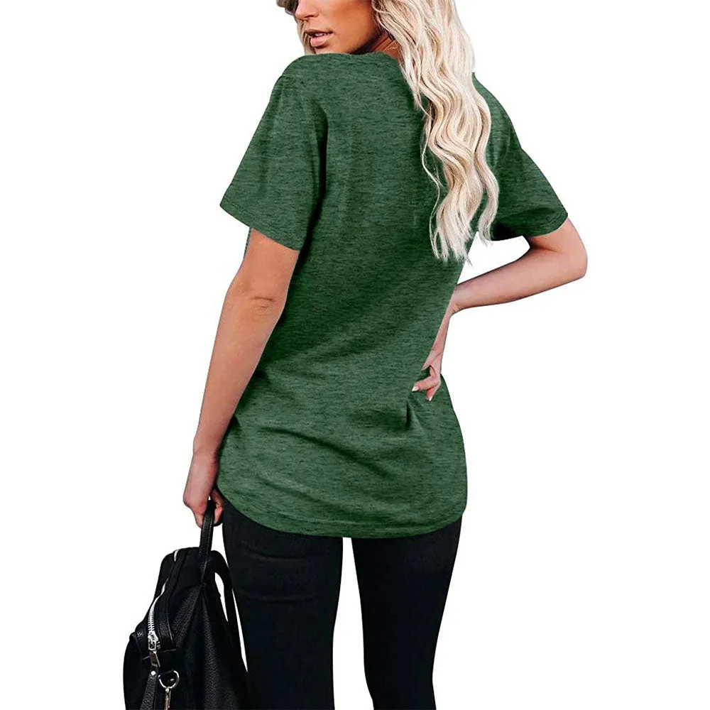Women V Neck T Shirts Tee Tops
