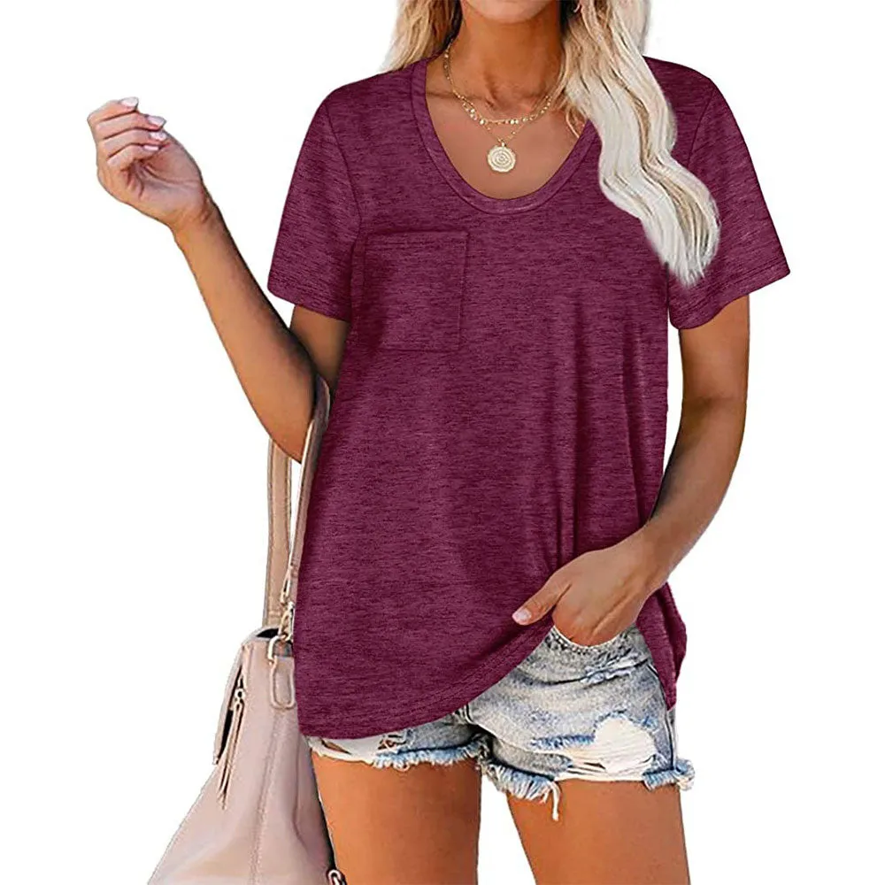 Women V Neck T Shirts Tee Tops