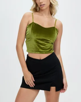 Women's Chest Wrapped and Navel Exposed Short Strap Top-Sona Top