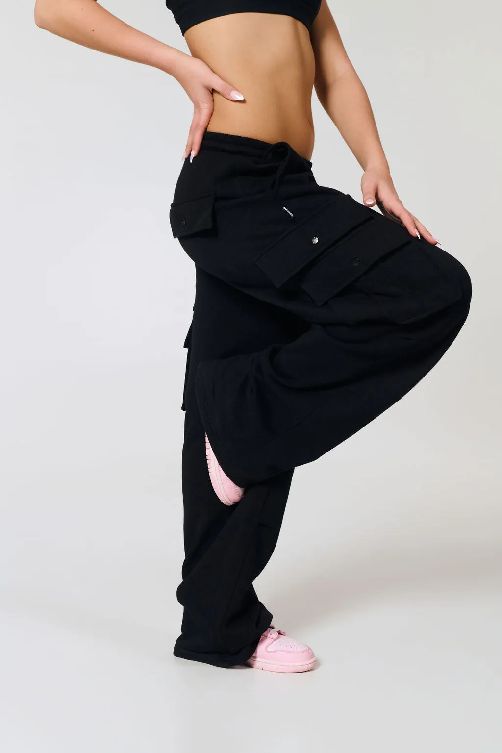 Women's Pop & Lock Cargo Pants Black